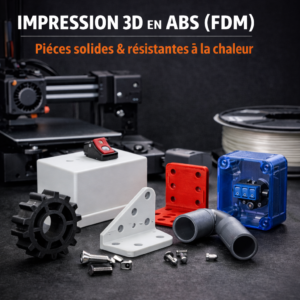Impression 3D en ABS (FDM) – Pièces solides & résistantes à la chaleur